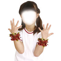 アーテック キラキラパッチンリストバンド 赤/金 14702 1セット（1パック（2個組）×4）