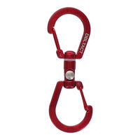 三共コーポレーション S型ユニバーサルカラビナ 80mm レッド #360517 1個