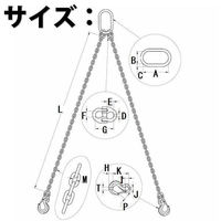 ベスト・アンサー チェーンスリング 1ton 2本吊り diy-024 1台（直送品）