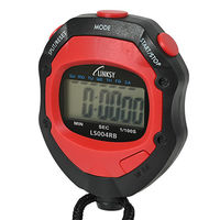 ワイナック LINKSY ストップウォッチ レッド×ブラック LS004RB 1個