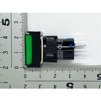 共立電子産業 照光式プッシュスイッチ 長方形 モーメンタリ 緑色 12V 65-9235-03 1個（直送品）