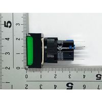共立電子産業 照光式プッシュスイッチ 長方形 オルタネイト 緑色 12V 65-9235-07 1個（直送品）