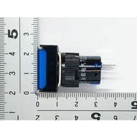 共立電子産業 照光式プッシュスイッチ 長方形 オルタネイト 青色 12V 65-9235-08 1個（直送品）