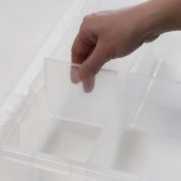 JEJアステージ パーツストッカーPS-400F用仕切板LF（4枚組）クリア 1個