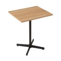 アズワン カフェテーブル W50×D60cm 天板:ラスティック 脚:ブラック 65-9074-42 1台（直送品）