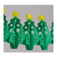 アズワン 北欧風ペーパーハニカムクリスマスガーランド 360cm ツリー 65-8117-92 1セット（直送品）