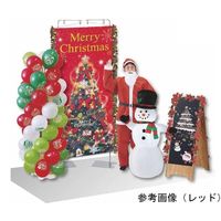 アズワン ポインセチアクリスマスガーランド 大 180cm レッド 65-8115-23 1セット（直送品）