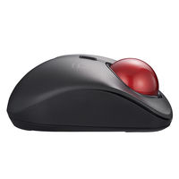 トラックボールマウス 無線 5ボタン レーザー式 小型 人差し指 ブラック MUS-TRLF184BK 1個 ナカバヤシ