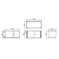 PREDONA（プレドナ）スチールシェルフ  引違い 上置き用 1段 幅800×奥行400×高さ390mm モカブラウン 1台
