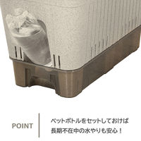 【園芸用品】中山福 ベストコ プランター 給水式 深型 長方形 650型 アイボリー MA-4205 1個