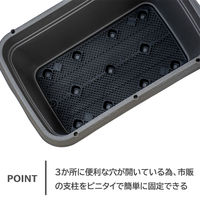 【園芸用品】中山福 ベストコ プランター 深型 長方形 520型 グレー MA-4183 1個