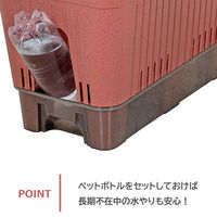 【園芸用品】中山福 ベストコ プランター 給水式 深型 長方形 500型 テラコッタ MA-4201 1個