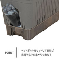 【園芸用品】中山福 ベストコ プランター 給水式 深型 長方形 650型 グレー MA-4206 1個