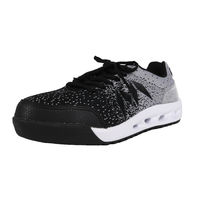 【セーフティーシューズ】 丸五 MANDOM 作業靴 鋼製先芯入り マンダムニット 26.5cm グレー/ブラック #001 1足