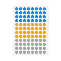 無印良品 半透明マーキングシール 1片 φ8mm （3色 96片×3シート） 1セット（10袋） 良品計画