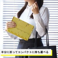 持ち出しバインダー　持ち出しクリップボード　訪問介護　半分に折りたためるクリップボード「コンパックボード」 A4 バインダー 黄色 5785-Y 1枚