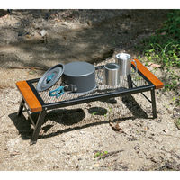 武田コーポレーション キャンパーズスチールテーブル CST21-65BR 1箱(2個入)（直送品）