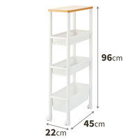 天馬 ウッドトップワゴン スリム4段 811000863 1台