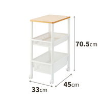 天馬 ウッドトップワゴン ワイド3段 811000864 1セット(4台)