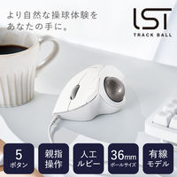 トラックボール マウス 有線 IST 5ボタン 人工ルビーユニット 白 M-IT10URWH エレコム 1個