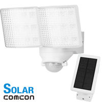 LED ソーラーセンサーライト ソーラーライト 人感 センサー 屋外 防雨夜間 自動点灯 照明 防犯ライト 玄関 2灯式 CLS-200（直送品）