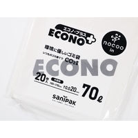 ゴミ袋 nocoo in エコノプラス 半透明 70L 厚さ:0.020mm（300枚:20枚入×15パック）日本サニパック