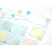 デザインフィル カラー色紙用シール 気球柄 82508006 1個