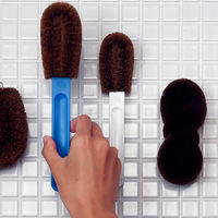 亀の子束子 柄付きたわし 亀の子ジャンプ（ふつう）便利な柄付き タワシ ブルー 1個 亀の子束子西尾商店