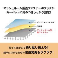 【フロアサイン】 officeサイン 足型 白 左右 非粘着 オフィスカーペット専用 RR0257 ニトムズ 1セット（左右）