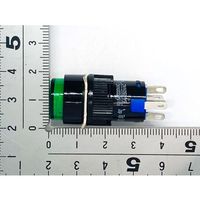 共立電子産業 照光式プッシュスイッチ 丸形 オルタネイト 緑色 24V LA128AY-11DZ-24V-G 1個 65-9397-08（直送品）
