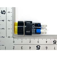 共立電子産業 照光式プッシュスイッチ 丸形 モーメンタリ 黄色 24V LA128AY-11D-24V-Y 1個 65-9396-99（直送品）