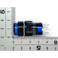 共立電子産業 照光式プッシュスイッチ 丸形 モーメンタリ 青色 24V LA128AY-11D-24V-B 1個 65-9397-01（直送品）