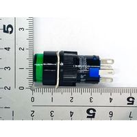 共立電子産業 照光式プッシュスイッチ 丸形 モーメンタリ 緑色 24V LA128AY-11D-24V-G 1個 65-9397-03（直送品）