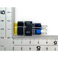 共立電子産業 照光式プッシュスイッチ 丸形 オルタネイト 黄色 12V LA128AY-11DZ-12V-Y 1個 65-9397-04（直送品）