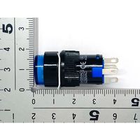 共立電子産業 照光式プッシュスイッチ 丸形 オルタネイト 青色 24V LA128AY-11DZ-24V-B 1個 65-9397-06（直送品）