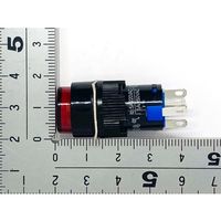 共立電子産業 照光式プッシュスイッチ 丸形 オルタネイト 赤色 24V LA128AY-11DZ-24V-R 1個 65-9397-07（直送品）