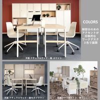 PREDONA(プレドナ) デスク  平机 木幕板 幅1000×奥行600×高さ720mm 天板ナチュラルウッド/脚モカブラウン 1台