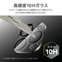 MSソリューションズ iPhone 15 Pro/ Pro Max レンズ保護ガラス レンズ一体型 LN-IP23FGLEN 1個