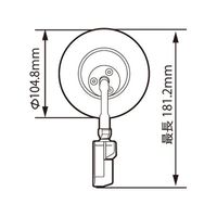 タナックス ANCー104 バレンネオミラーC 左右共通 ブラック 1個（直送品）