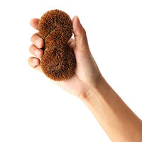 亀の子束子 パームたわし よりどころ 汚れをしっかり落とす ねじり型 タワシ ブラウン 1個 亀の子束子西尾商店