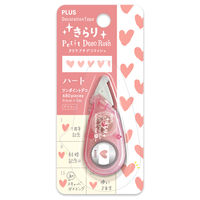 プラス デコレーションテープ きらりプチデコラッシュ きらりハート 49051 5個
