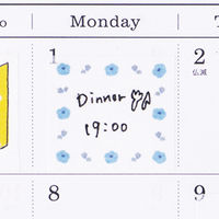水性ペンで書けるマスキングテープ 手帳デコ マンスリー用・フラワー 幅22mm maste（マステ）（R） MST-FA11-F マークス 5個