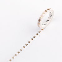BGM マスキングテープゴールド 猫の手 幅5mm 10巻 BMLSG074