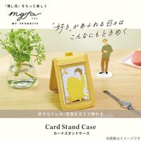 myfa（ミファ）カードスタンドケース ハニーイエロー 伸縮リール付き 1セット（4個） LIHIT LAB.（リヒトラブ）