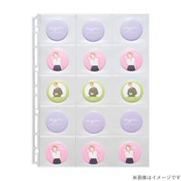 myfa（ミファ）コレクションポケット 15ポケット A4 30穴 缶バッチ～直径44mm用 2枚入 1セット（2袋）リヒトラブ