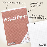 オキナ プロジェクトカラーパッド A4 50枚 オールドローズ 5mm方眼罫 PH1502 1冊