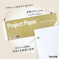 オキナ プロジェクトカラーパッド A4ハーフ 50枚 ドライモス 5mm方眼罫 PH4041 1冊