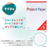 オキナ プロジェクト限定パッド A4 50枚 タテヨコ 7mm方眼罫 PH4057 1冊