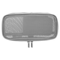 収納メッシュペンケース MESHNO（メッシュノ）グレー S1425404 1個 サンスター文具