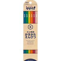 かきかたえんぴつ　ippo（イッポ）　B　六角軸　ナチュラル　KB-KNN04-B　2ダース（24本入）　トンボ鉛筆